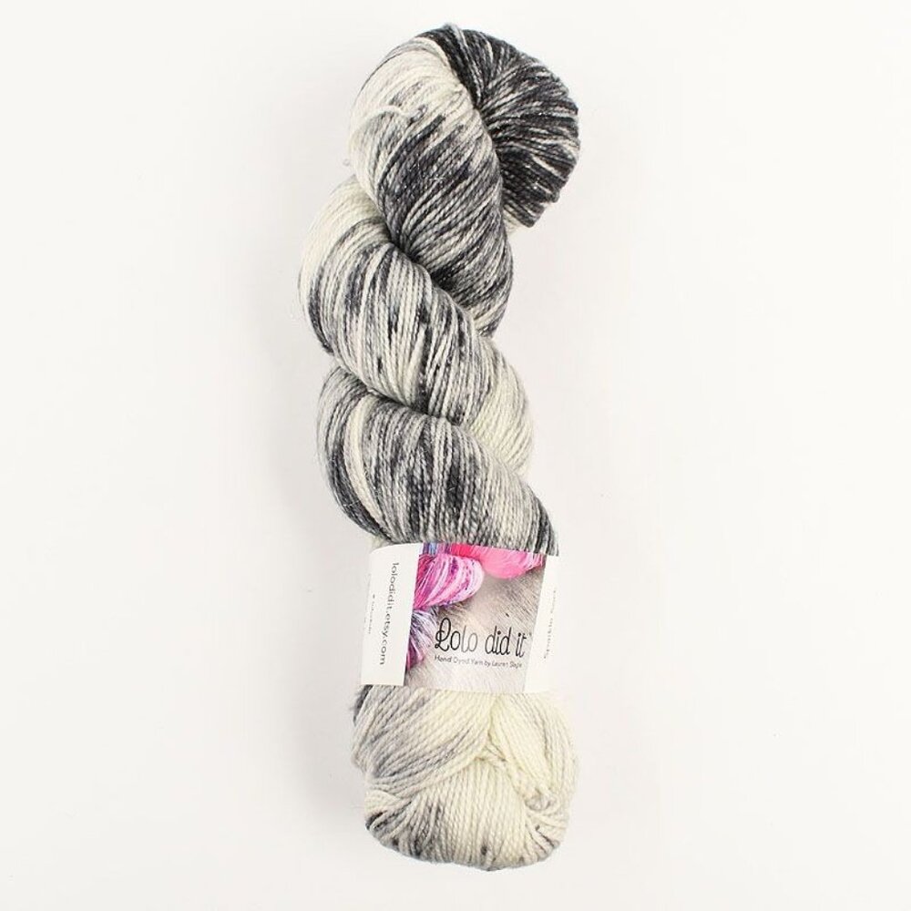 Lolo Did It Sparkle Sock Yarn Fingering Weight SW Merino 2 Ply 438 Yds Carson